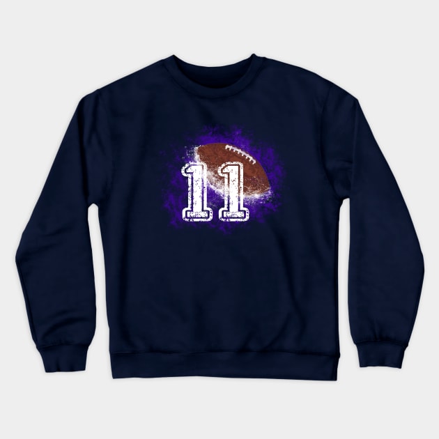 Number Eleven Football Jersey Crewneck Sweatshirt by Scar